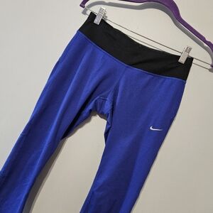 Clearance! Nike Women's Black and Blue Capris